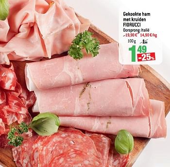 Promoties Gekookte ham met kruiden fiorucci - Fiorucci - Geldig van 20/01/2021 tot 26/01/2021 bij Match