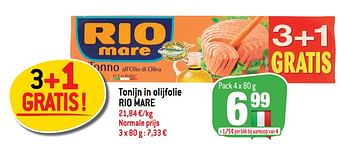 Promoties Tonijn in olijfolie rio mare - Rio Mare - Geldig van 20/01/2021 tot 26/01/2021 bij Match