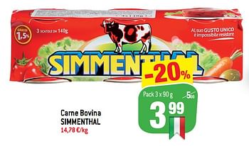Promoties Carne bovina simmenthal - Simmenthal - Geldig van 20/01/2021 tot 26/01/2021 bij Match