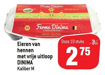 Promoties Eieren van hennen met vrije uitloop dinima - Huismerk - Match - Geldig van 20/01/2021 tot 26/01/2021 bij Match