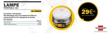 Promotions Lampe portable oli - Brennenstuhl - Valide de 14/09/2020 à 31/03/2021 chez Master Pro