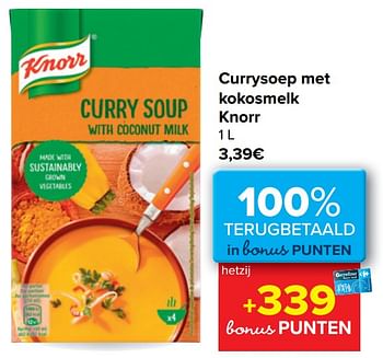 Promotions Currysoep met kokosmelk knorr - Knorr - Valide de 20/01/2021 à 25/01/2021 chez Carrefour