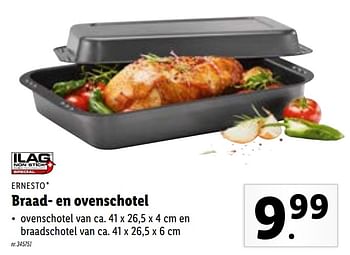 Promoties Braad- en ovenschotel - Ernesto - Geldig van 25/01/2021 tot 31/01/2021 bij Lidl