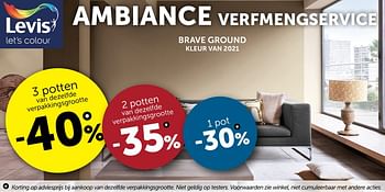Promotions Ambiance verfmengservice -30% - Produit maison - Zelfbouwmarkt - Valide de 26/01/2021 à 01/03/2021 chez Zelfbouwmarkt