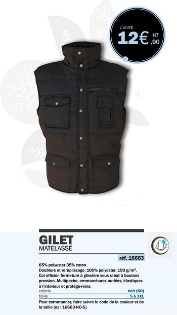 Promotions Gilet matelassé - Singer - Valide de 14/09/2020 à 31/03/2021 chez Master Pro