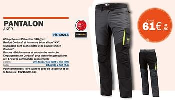 Promotions Pantalon aker - HH Workwear - Valide de 14/09/2020 à 31/03/2021 chez Master Pro