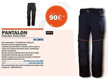 Promotions Pantalon chelsea évolution - HH Workwear - Valide de 14/09/2020 à 31/03/2021 chez Master Pro