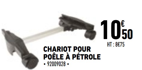 Promotions Chariot pour poêle à pétrole - Produit Maison - Brico Cash - Valide de 15/01/2021 à 28/01/2021 chez Brico Cash