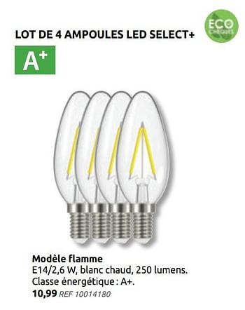 Promoties Modèle flamme e14 - Select Plus - Geldig van 27/01/2021 tot 08/02/2021 bij BricoPlanit