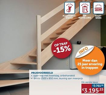 Promoties Open trap met kwartslag, onbehandeld eik eerste keus - Huismerk - Zelfbouwmarkt - Geldig van 26/01/2021 tot 01/03/2021 bij Zelfbouwmarkt