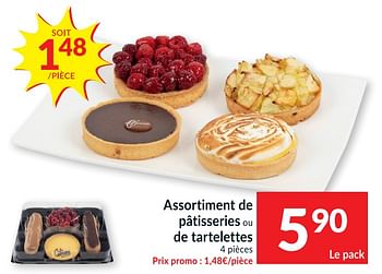 Promotions Assortiment de pâtisseries ou de tartelettes - Produit maison - Intermarche - Valide de 26/01/2021 à 31/01/2021 chez Intermarche