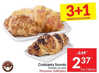Promotions Croissants fourrés - Produit maison - Intermarche - Valide de 26/01/2021 à 31/01/2021 chez Intermarche