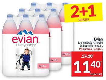Promotions Evian eau minérale naturelle en bouteille - Evian - Valide de 26/01/2021 à 31/01/2021 chez Intermarche