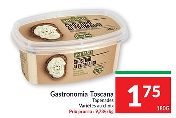Promotions Gastronomia toscana tapenades - Produit maison - Intermarche - Valide de 26/01/2021 à 31/01/2021 chez Intermarche