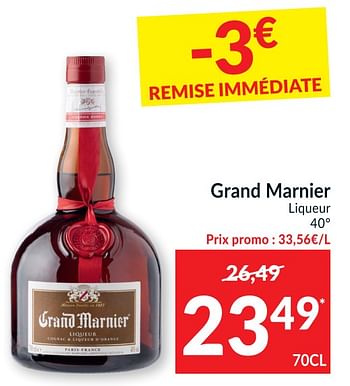 Promotions Grand marnier liqueur - Grand Marnier - Valide de 26/01/2021 à 31/01/2021 chez Intermarche