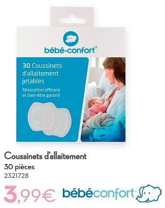 Promotions Coussinets d`allaitement - Bébéconfort - Valide de 01/01/2021 à 31/12/2021 chez Cora