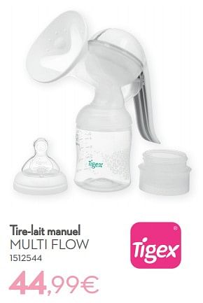 Promotions Tire-lait manuel multi flow - Tigex - Valide de 01/01/2021 à 31/12/2021 chez Cora