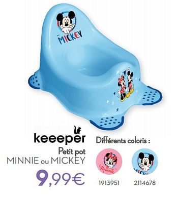 Keeeper Petit Pot Minnie Ou Mickey En Promotion Chez Cora