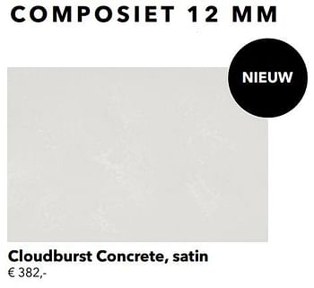 Promoties Composiet cloudburst concrete, satin - Huismerk - Kvik - Geldig van 01/01/2021 tot 31/01/2021 bij Kvik Keukens
