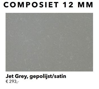 Promoties Composiet jet grey, gepolijst-satin - Huismerk - Kvik - Geldig van 01/01/2021 tot 31/01/2021 bij Kvik Keukens