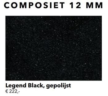 Promoties Composiet legend black, gepolijst - Huismerk - Kvik - Geldig van 01/01/2021 tot 31/01/2021 bij Kvik Keukens