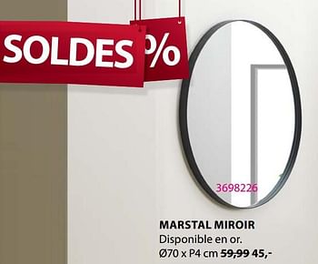 Promotions Marstal miroir - Produit Maison - Jysk - Valide de 18/01/2021 à 31/01/2021 chez Jysk