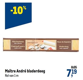 Promoties Maître andré bladerdeeg - Maitre André - Geldig van 27/01/2021 tot 09/02/2021 bij Makro