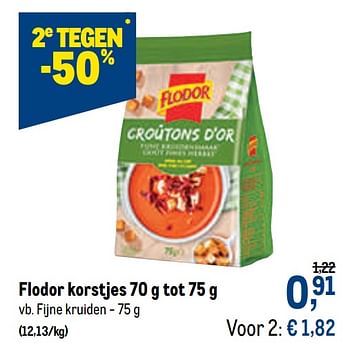 Promoties Flodor korstjes fijne kruiden - Flodor - Geldig van 27/01/2021 tot 09/02/2021 bij Makro