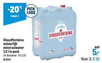 Promoties Chaudfontaine natuurlijk mineraalwater bruisend - Chaudfontaine - Geldig van 27/01/2021 tot 09/02/2021 bij Makro