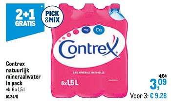 Promoties Contrex natuurlijk mineraalwater in pack - Contrex - Geldig van 27/01/2021 tot 09/02/2021 bij Makro