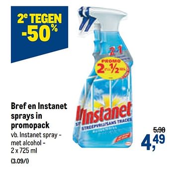 Promoties Instanet spray - met alcohol - Bref - Geldig van 27/01/2021 tot 09/02/2021 bij Makro