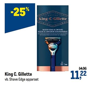 Promoties King c. gillette shave edge apparaat - Gillette - Geldig van 27/01/2021 tot 09/02/2021 bij Makro