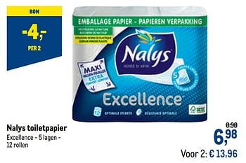 Promoties Nalys toiletpapier - Nalys - Geldig van 27/01/2021 tot 09/02/2021 bij Makro