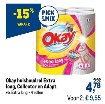 Promoties Okay huishoudrol extra long, collector en adapt - Huismerk - Okay  - Geldig van 27/01/2021 tot 09/02/2021 bij Makro