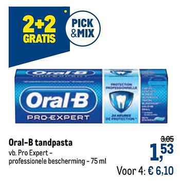 Promoties Oral-b tandpasta pro expert - professionele bescherming - Oral-B - Geldig van 27/01/2021 tot 09/02/2021 bij Makro