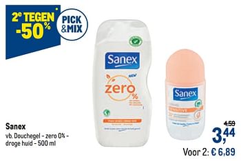 Promoties Sanex douchegel - zero 0% - Sanex - Geldig van 27/01/2021 tot 09/02/2021 bij Makro