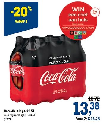 Promoties Coca-cola zero, regular of light - Coca Cola - Geldig van 27/01/2021 tot 09/02/2021 bij Makro
