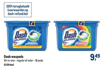 Promoties Dash waspods all-in-one - regular of color - Dash - Geldig van 27/01/2021 tot 09/02/2021 bij Makro