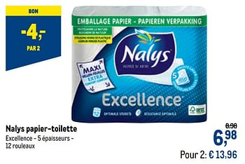 Promotions Nalys papier-toilette - Nalys - Valide de 27/01/2021 à 09/02/2021 chez Makro