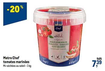 Promotions Metro chef tomates marinées - Produit maison - Makro - Valide de 27/01/2021 à 09/02/2021 chez Makro
