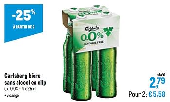 Promotions Carlsberg bière sans alcool en clip - Carlsberg Luxe - Valide de 27/01/2021 à 09/02/2021 chez Makro