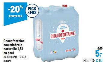 Promotions Chaudfontaine eau minérale naturelle pétillante - Chaudfontaine - Valide de 27/01/2021 à 09/02/2021 chez Makro
