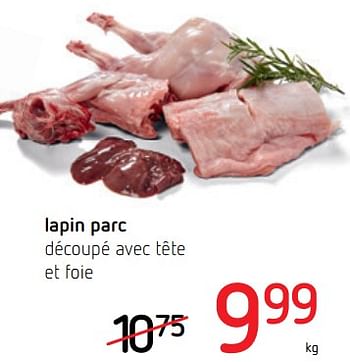 Promotions Lapin parc découpé avec tête et foie - Produit Maison - Spar Retail - Valide de 28/01/2021 à 10/02/2021 chez Spar (Colruytgroup)
