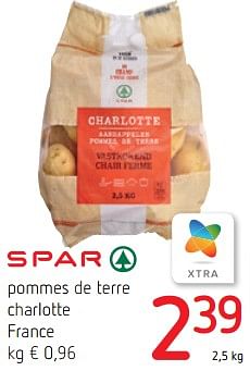 Promotions Pommes de terre charlotte - Spar - Valide de 28/01/2021 à 10/02/2021 chez Spar (Colruytgroup)