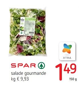 Promotions Salade gourmande - Spar - Valide de 28/01/2021 à 10/02/2021 chez Spar (Colruytgroup)