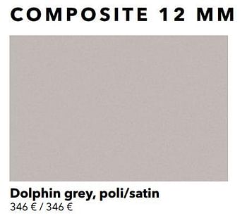 Promotions Composiet dolphin grey, poli-satin - Huismerk - Kvik - Valide de 01/01/2021 à 31/01/2021 chez Kvik Keukens