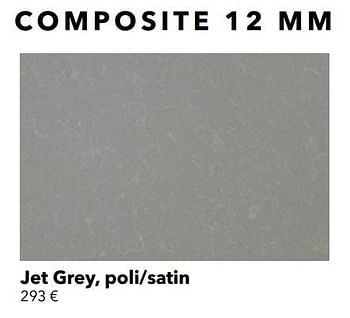 Promotions Composiet jet grey, poli-satin - Huismerk - Kvik - Valide de 01/01/2021 à 31/01/2021 chez Kvik Keukens