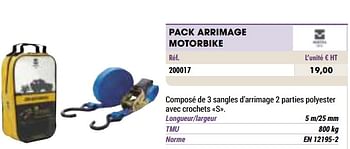 Promotions Pack arrimage motorbike - Murtra - Valide de 01/01/2021 à 31/12/2021 chez Master Pro