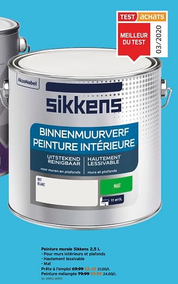 Promotions Peinture murale sikkens - Sikkens - Valide de 03/02/2021 à 16/02/2021 chez Gamma
