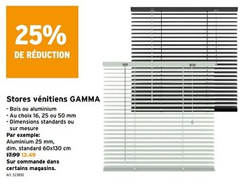 Promoties Stores vénitiens gamma - Gamma - Geldig van 03/02/2021 tot 16/02/2021 bij Gamma